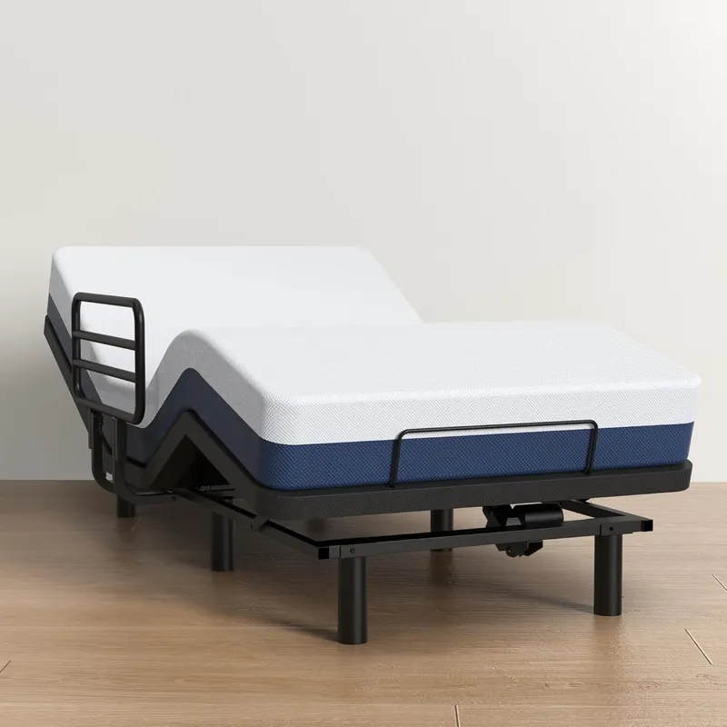AbyssZen Adjustable Twin XL Bed Frame with One Side Rail